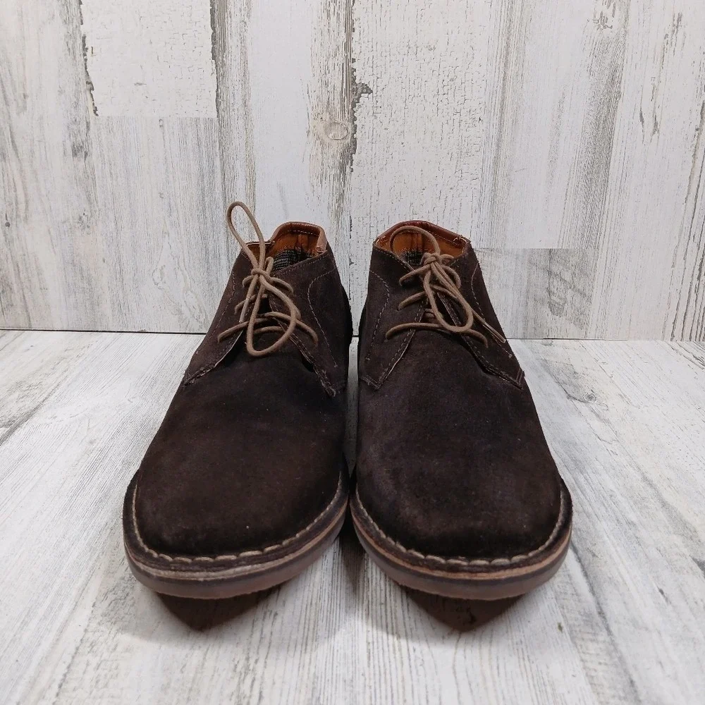 Kenneth Cole Reaction Chukka Boots‎ Men's 12 Brown Suede Desert Lace-Up Preppy